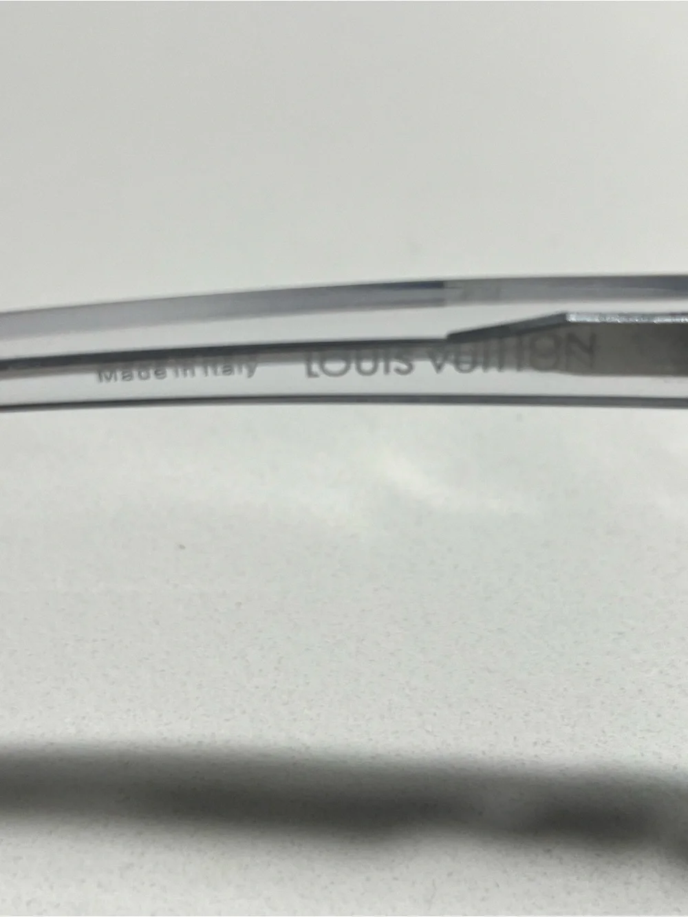 Louis Vuitton Transparent Clear Sunglasses with Dark Lenses